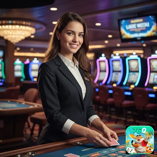 Ilustração de Diversão em Slot Games com a 76q